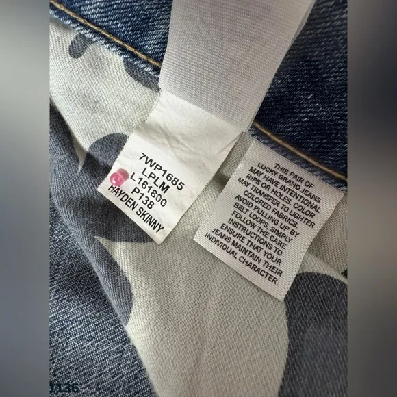 1136 Lucky Brand Hayden Skinny Jeans 14/32 (35x31.5) NWT