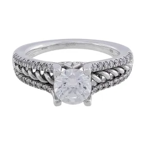 18k White Gold Andara Tapered Diamond Ring