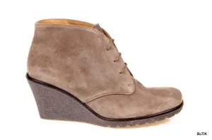 '51.680.12' women's wedge anklel lace-up boot - Grey