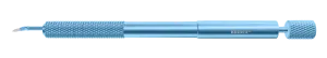 999R 6-20/6-141 Phaconit Diamond Knife, Trapezoid Self-Diving Blade, 0.80/1.20 mm, Length 117 mm, Angled Titanium Handle
