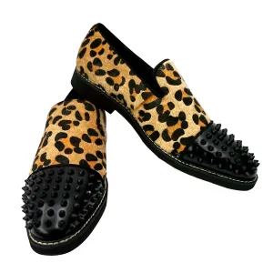 After Midnight Men's Slip On Leopard Print Loafers