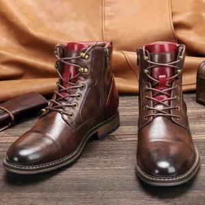Alexander | Elegant Handcrafted Premium Leather Oxford Boots for Men