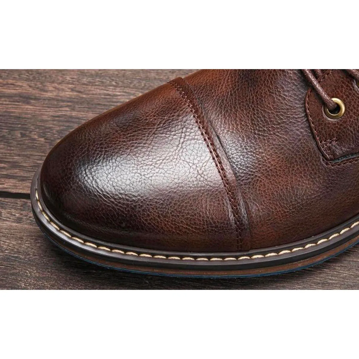 Alexander | Elegant Handcrafted Premium Leather Oxford Boots for Men