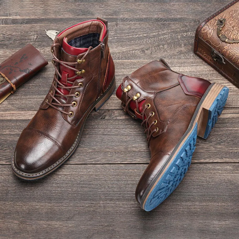 Alexander | Elegant Handcrafted Premium Leather Oxford Boots for Men