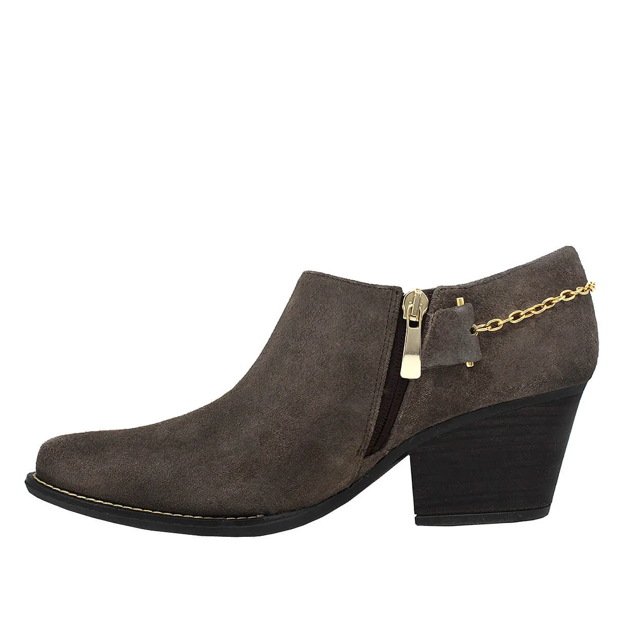 AMIRA 60 - Concrete Suede Regina Romero Women's Leather Ankle Boot