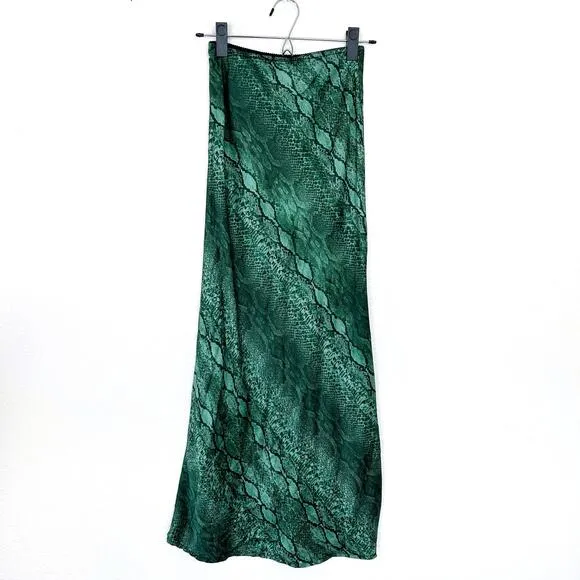 ANDAMANE Bella Python-Printed Midi Skirt
