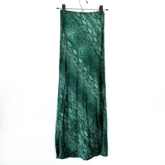 ANDAMANE Bella Python-Printed Midi Skirt