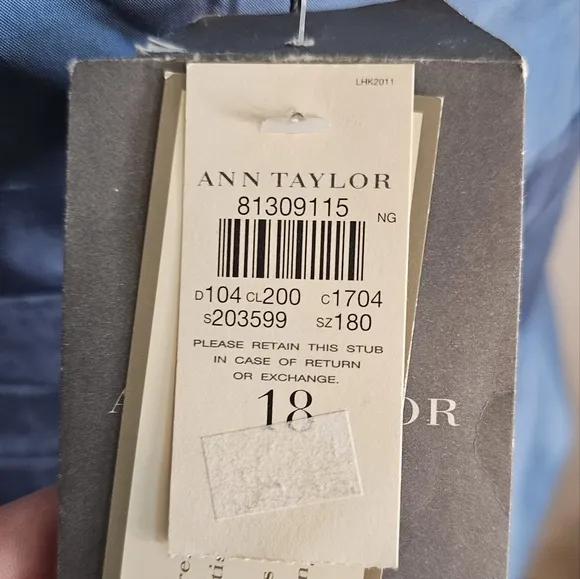 Ann Taylor sz 18 silk strapless dress NWT