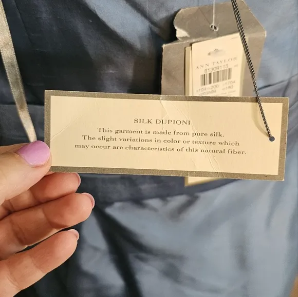 Ann Taylor sz 18 silk strapless dress NWT