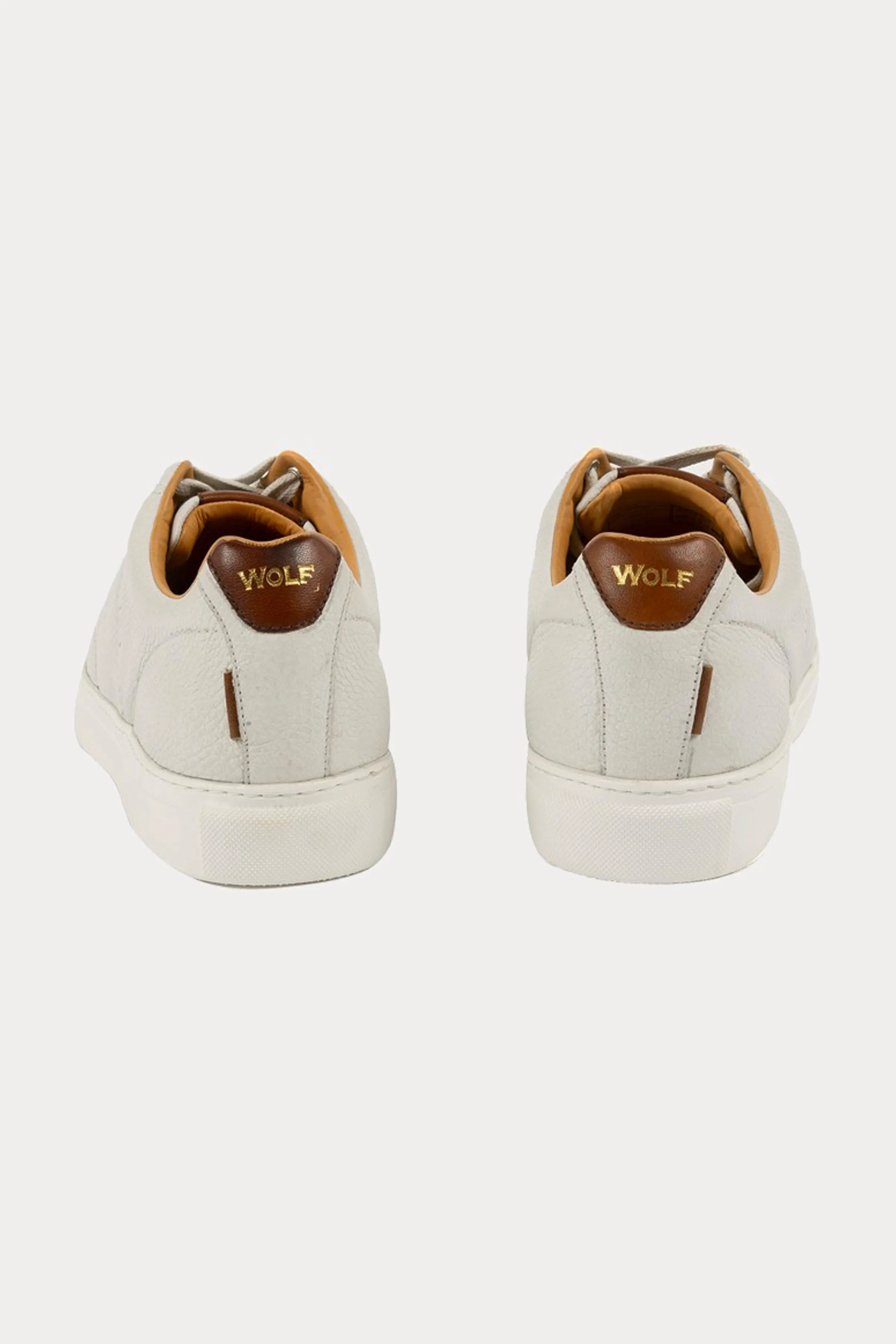 Battersea Park Leather Trainers in Off White