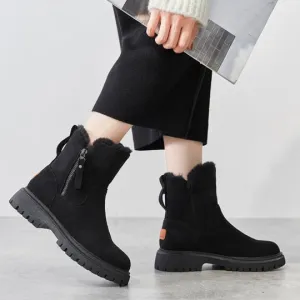 Boots - women's boots warm and soft with zip closure