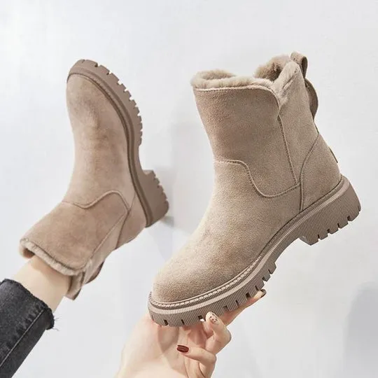 Boots - women's boots warm and soft with zip closure