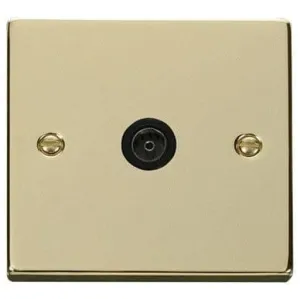 Brass 1 Gang Single Satellite TV Socket