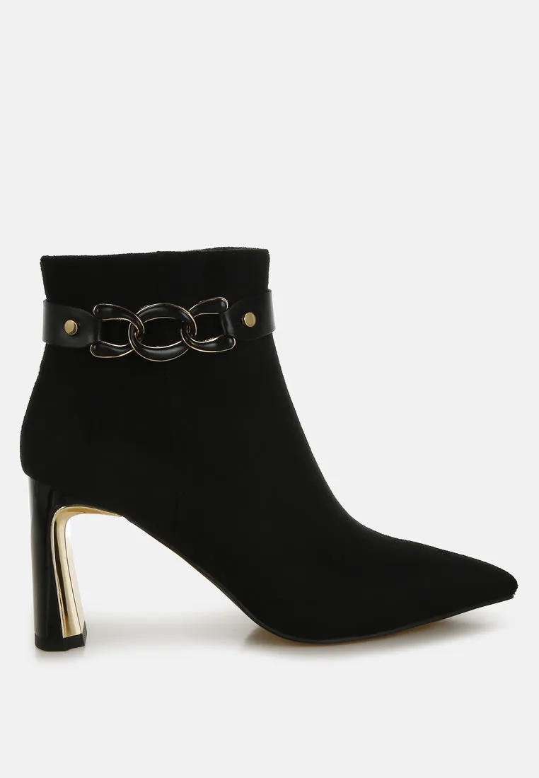 Chain Belt Detail Ankle Boots By RAG