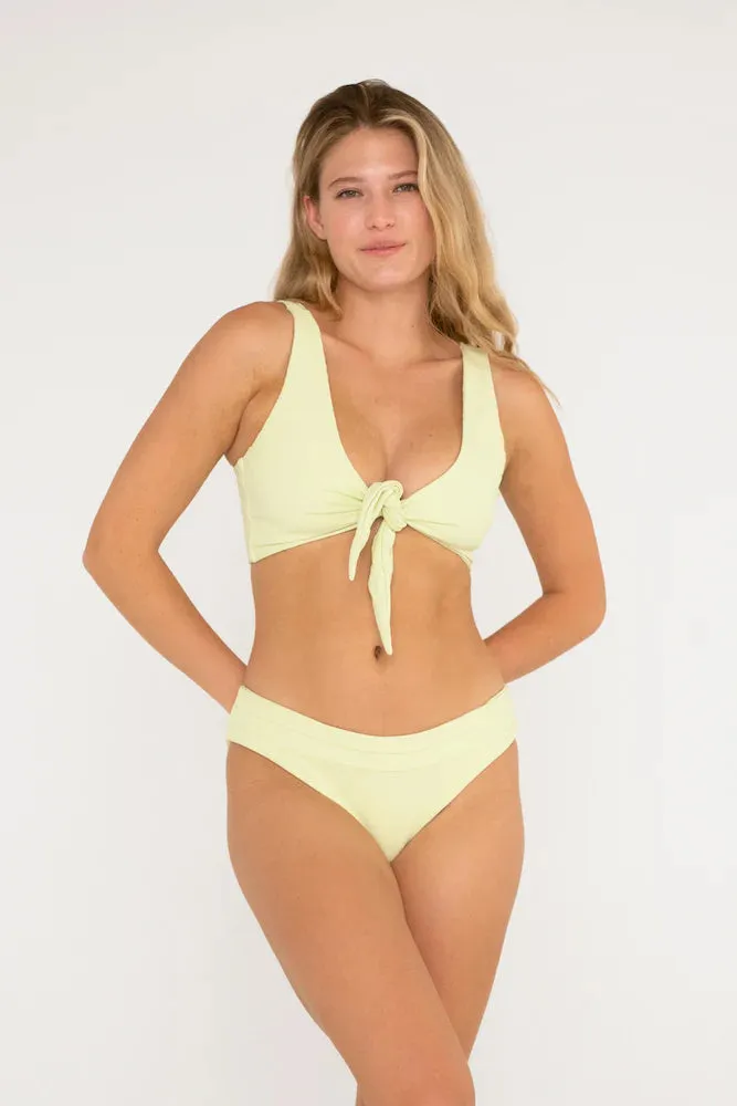 Citrine Charlie Top Lime Ribbed