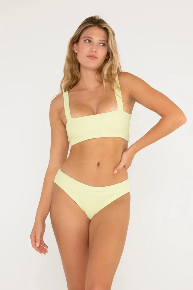 Citrine Charlie Top Lime Ribbed