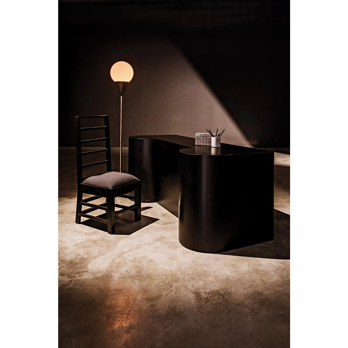 Concierge Desk, Black Steel