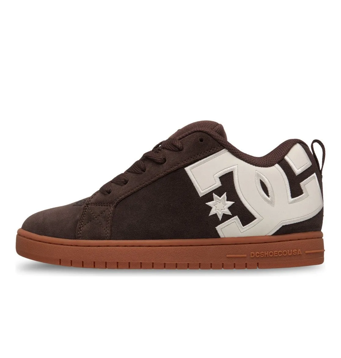 DC SHOES COURT GRAFFIK BROWN GUM TRAINERS