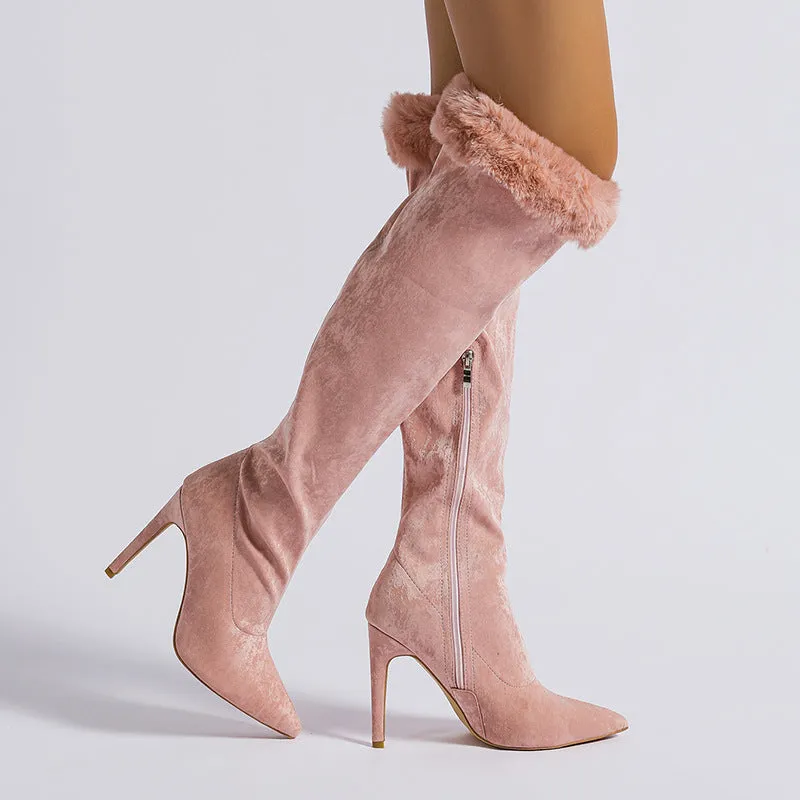 DELA - Elegant Over-the-Knee Stiletto Boots