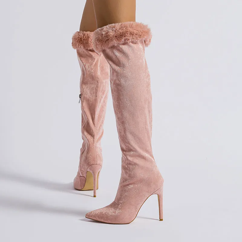 DELA - Elegant Over-the-Knee Stiletto Boots