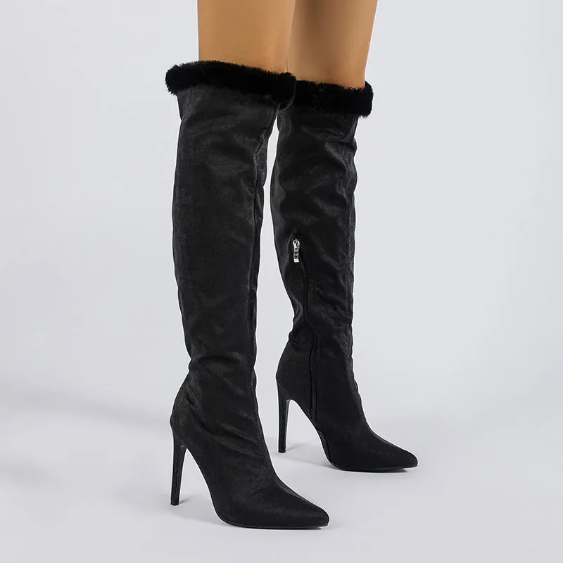 DELA - Elegant Over-the-Knee Stiletto Boots