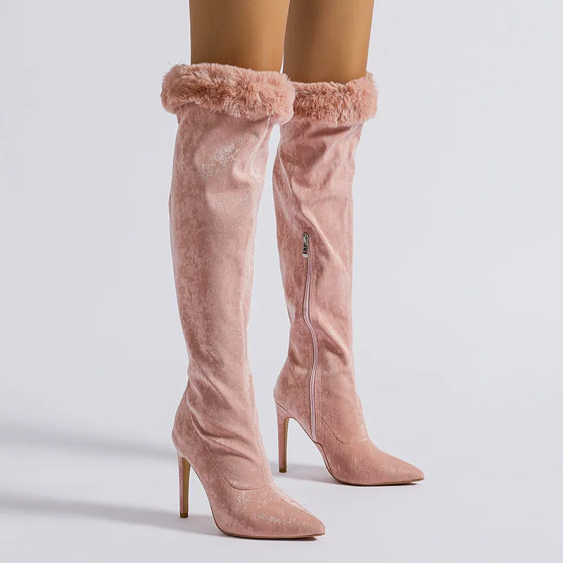 DELA - Elegant Over-the-Knee Stiletto Boots