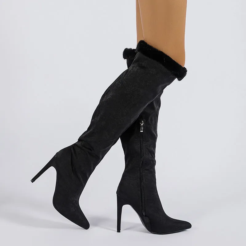 DELA - Elegant Over-the-Knee Stiletto Boots