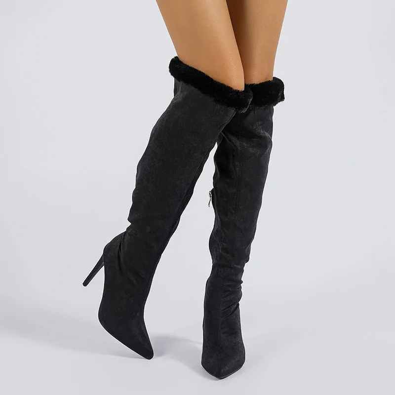DELA - Elegant Over-the-Knee Stiletto Boots