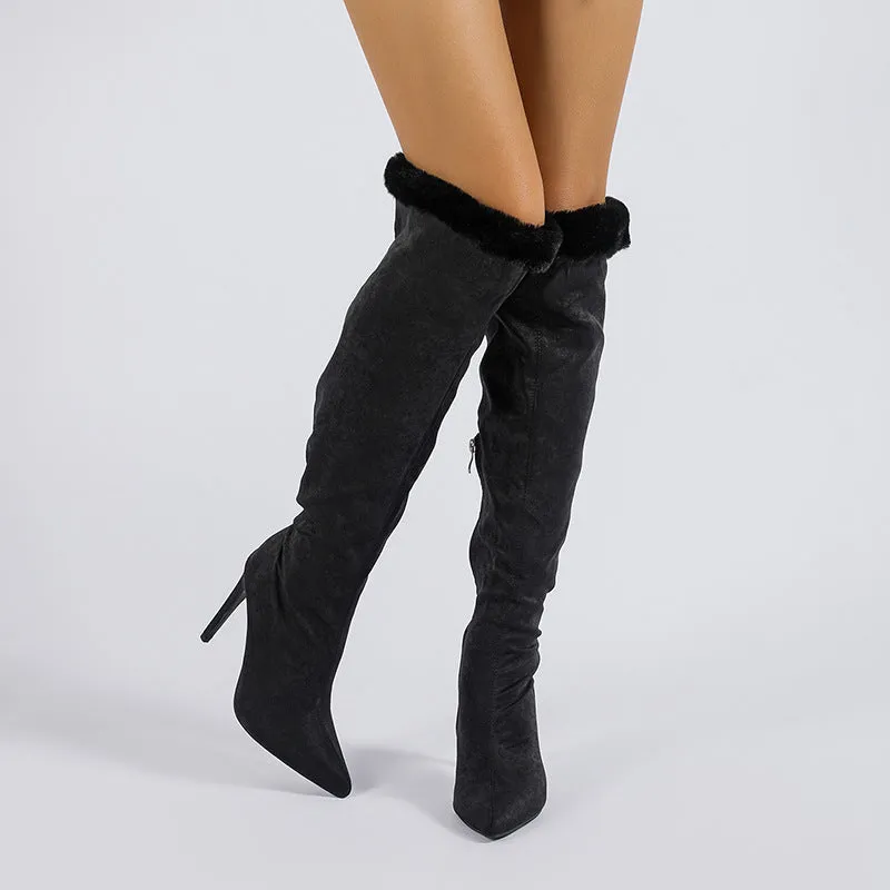 DELA - Elegant Over-the-Knee Stiletto Boots