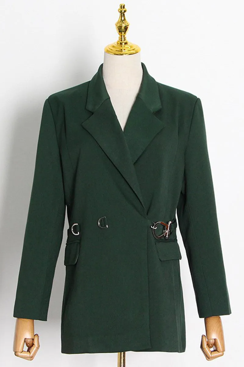 Elegant Belted Suit Jacket