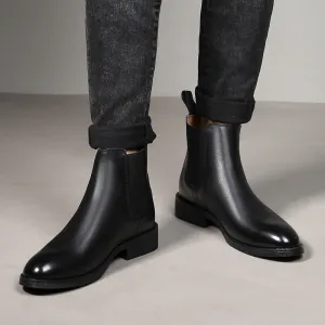 Elegant Chelsea Boots Genuine Leather Men Shoes