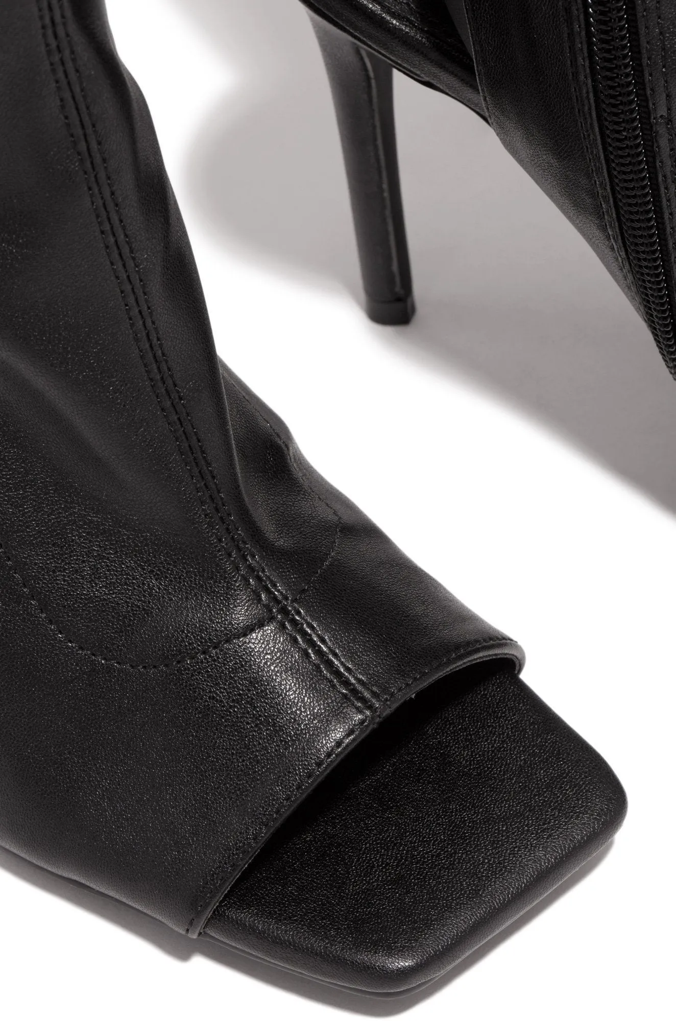 Fish Mouth Women's Boots Stiletto Heels Black Is Thin And Tall