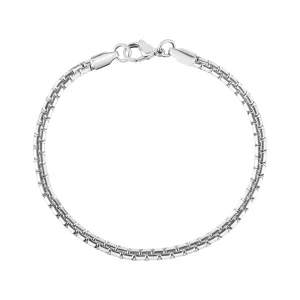Flat Round Box Link Bracelet