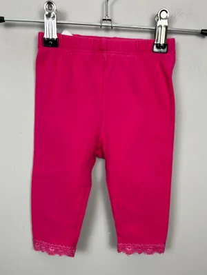 GAP hot pink leggings 3-6m