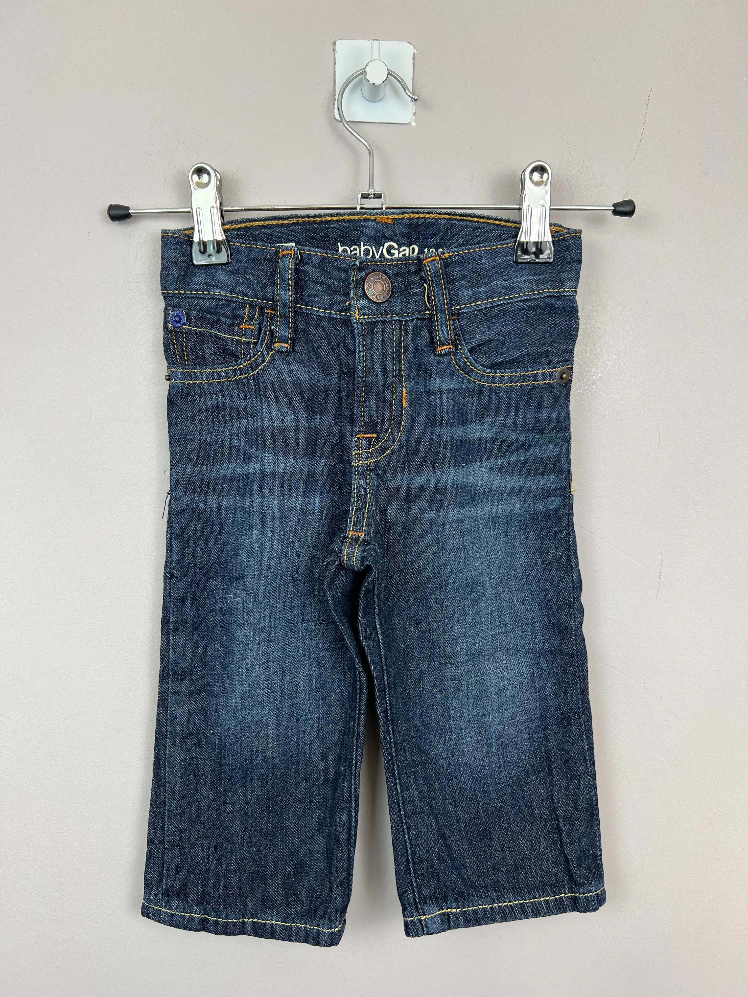 Gap straight leg dark wash jeans 12-18m