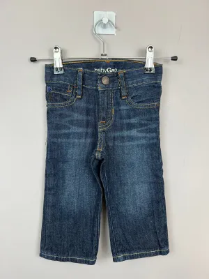 Gap straight leg dark wash jeans 12-18m