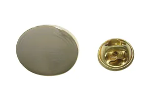 Gold Toned Etched Oval Sleek Fire Truck with Ladder Lapel Pin