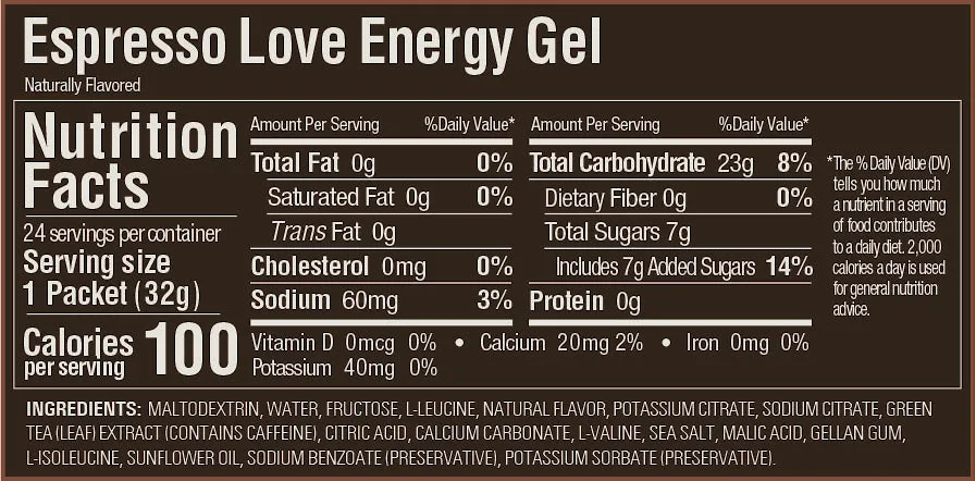 GU Energy Gel, Espresso Love