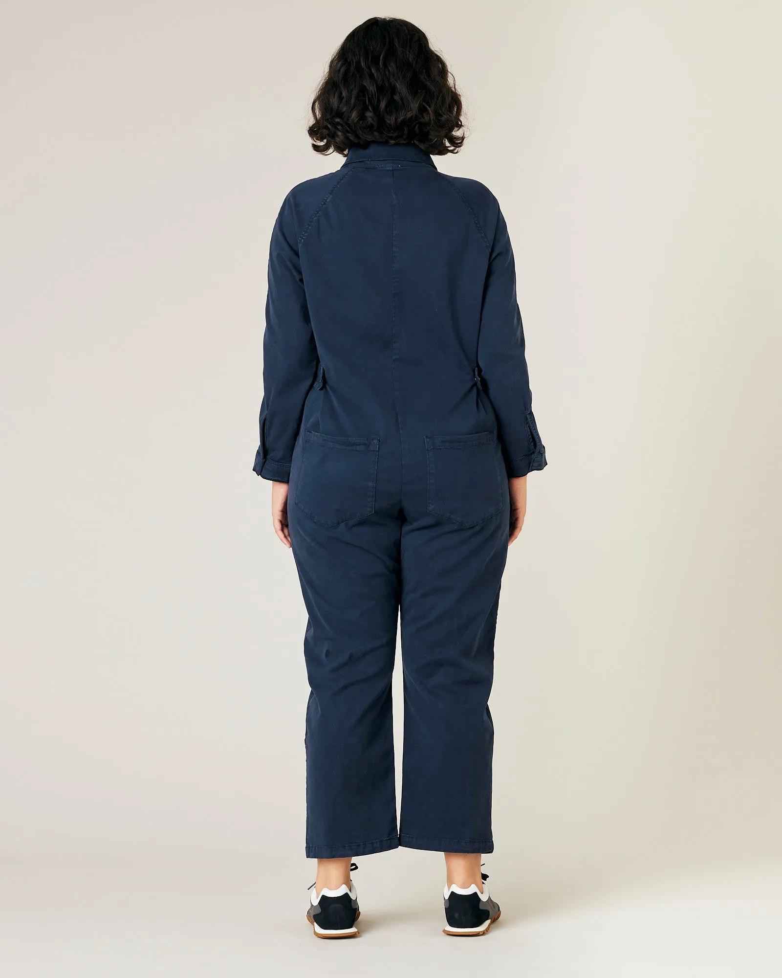 Hallie Navy Cotton Coverall