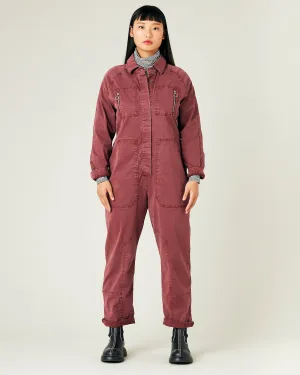 Hallie Wine Cotton Coverall