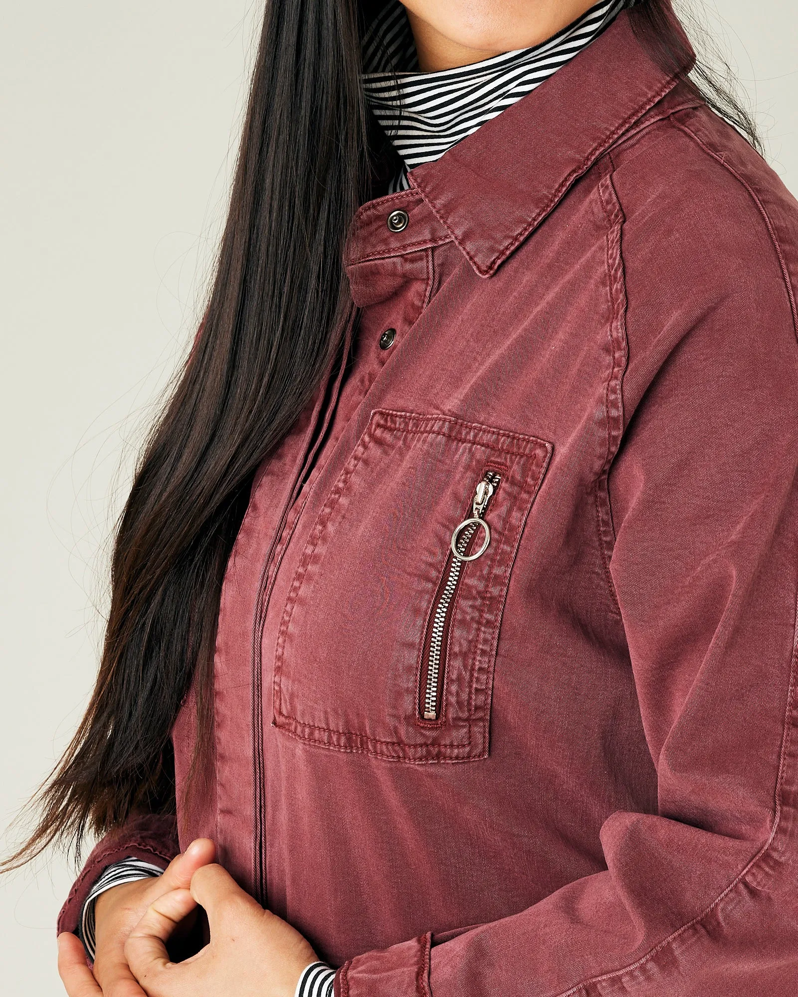 Hallie Wine Cotton Coverall