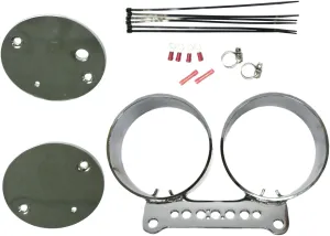 HardDrive 169389 Dual Gauge Mount Bracket Kit - Chrome
