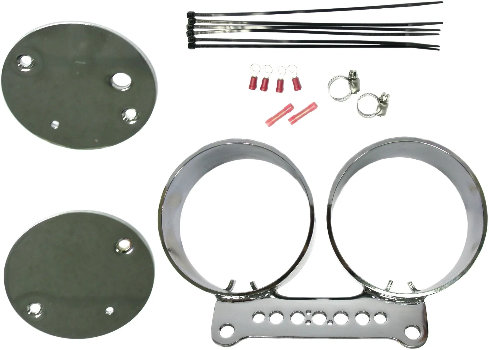 HardDrive 169389 Dual Gauge Mount Bracket Kit - Chrome
