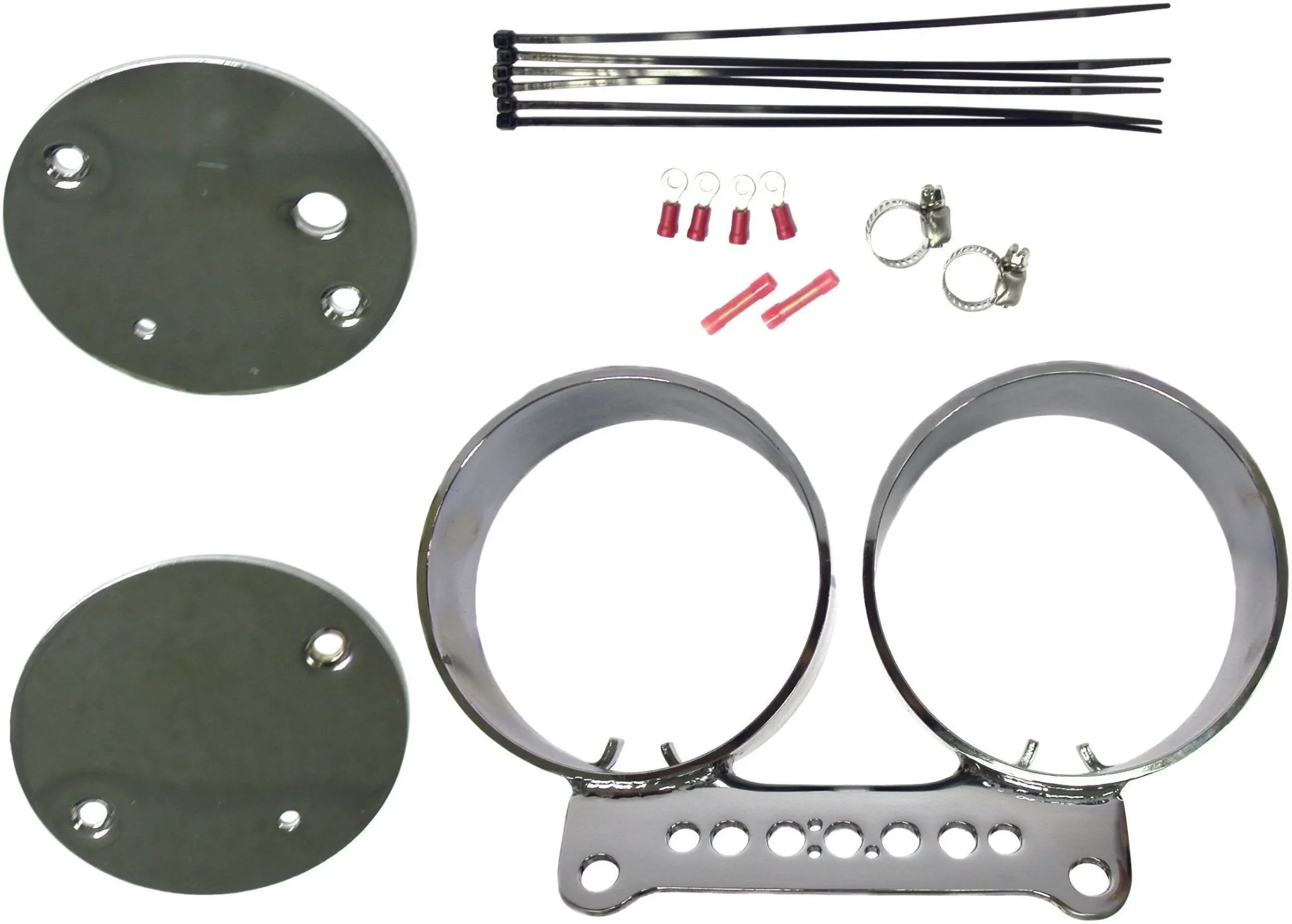 HardDrive 169389 Dual Gauge Mount Bracket Kit - Chrome
