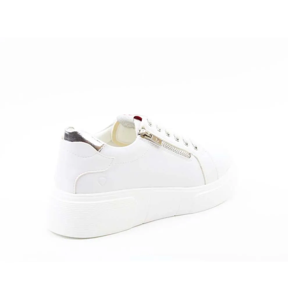 Heavenly Feet Shelby Trainer White Silver