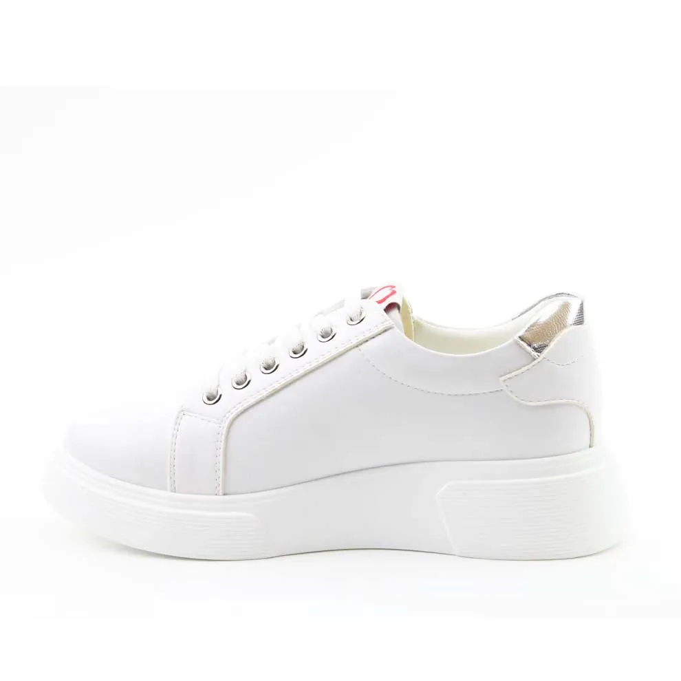 Heavenly Feet Shelby Trainer White Silver