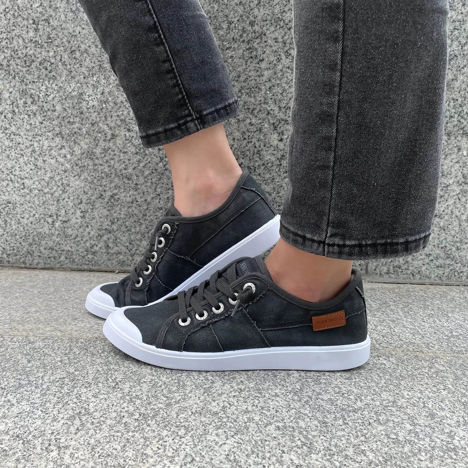 JENN ARDOR Women's Fixed Lace-Up Sneakers