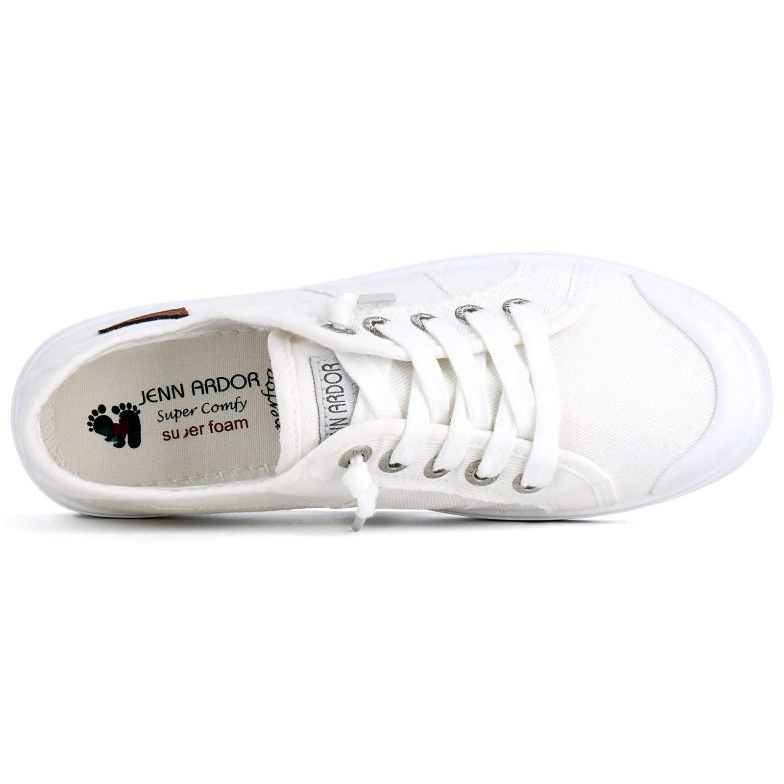 JENN ARDOR Women's Fixed Lace-Up Sneakers
