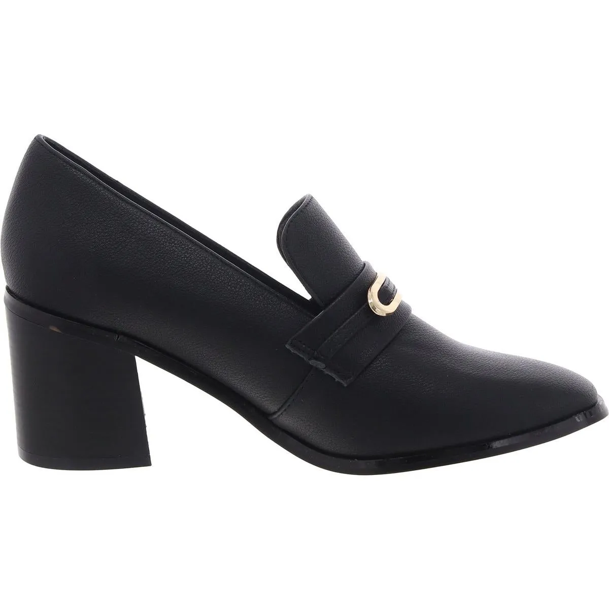 Jones New York Womens Embellished Faux Leather Loafer Heels