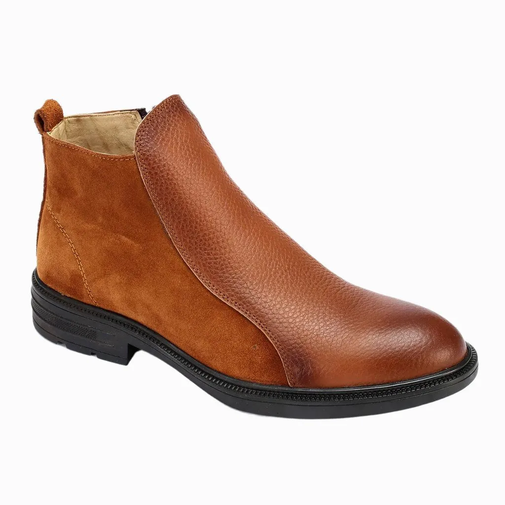 Koka VB6 Havan Men's Leather Half Boot-Stylish & Comfortable Footwear